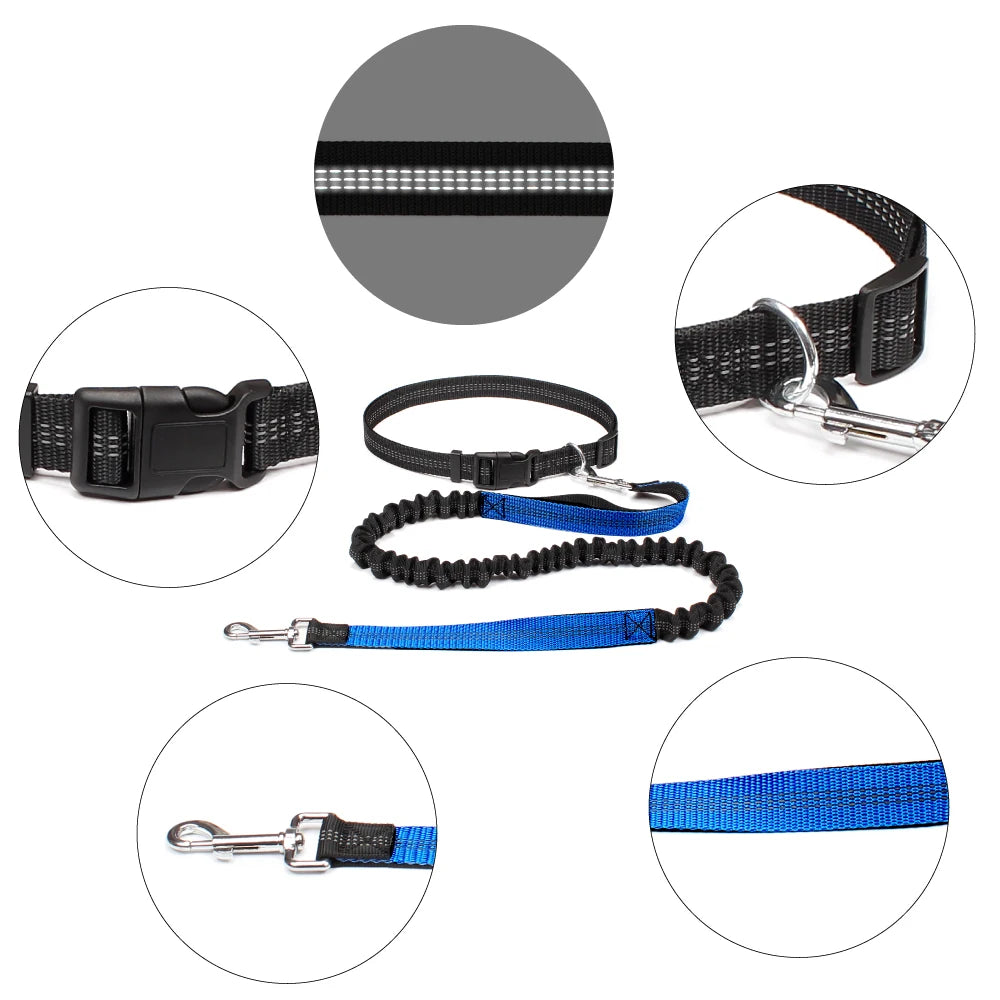 Adjustable Hands-Free Dog Leash with Waist Belt and Chest Strap for Walking, Running, and Jogging - Premium Pet Accessory